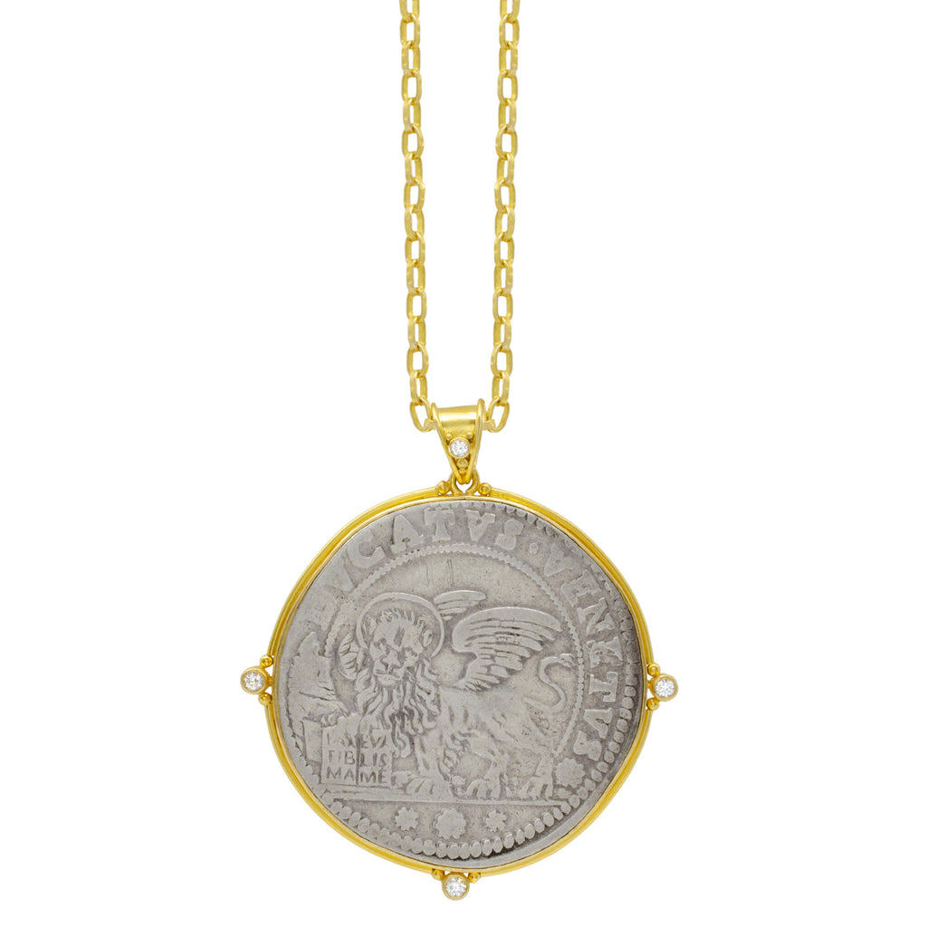 38mm Ancient Coin with Lion of Saint Mark