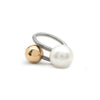 Pearl & Sphere Twist Ring