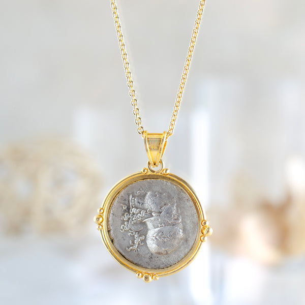 23mm Ancient Coin with Pegasus & Athena – J Albrecht Designs