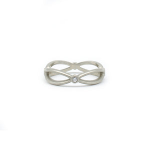 White Gold Infinity Band