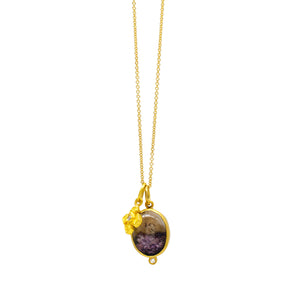 Purple Moss Agate & Mini Pontus Cross Pendant