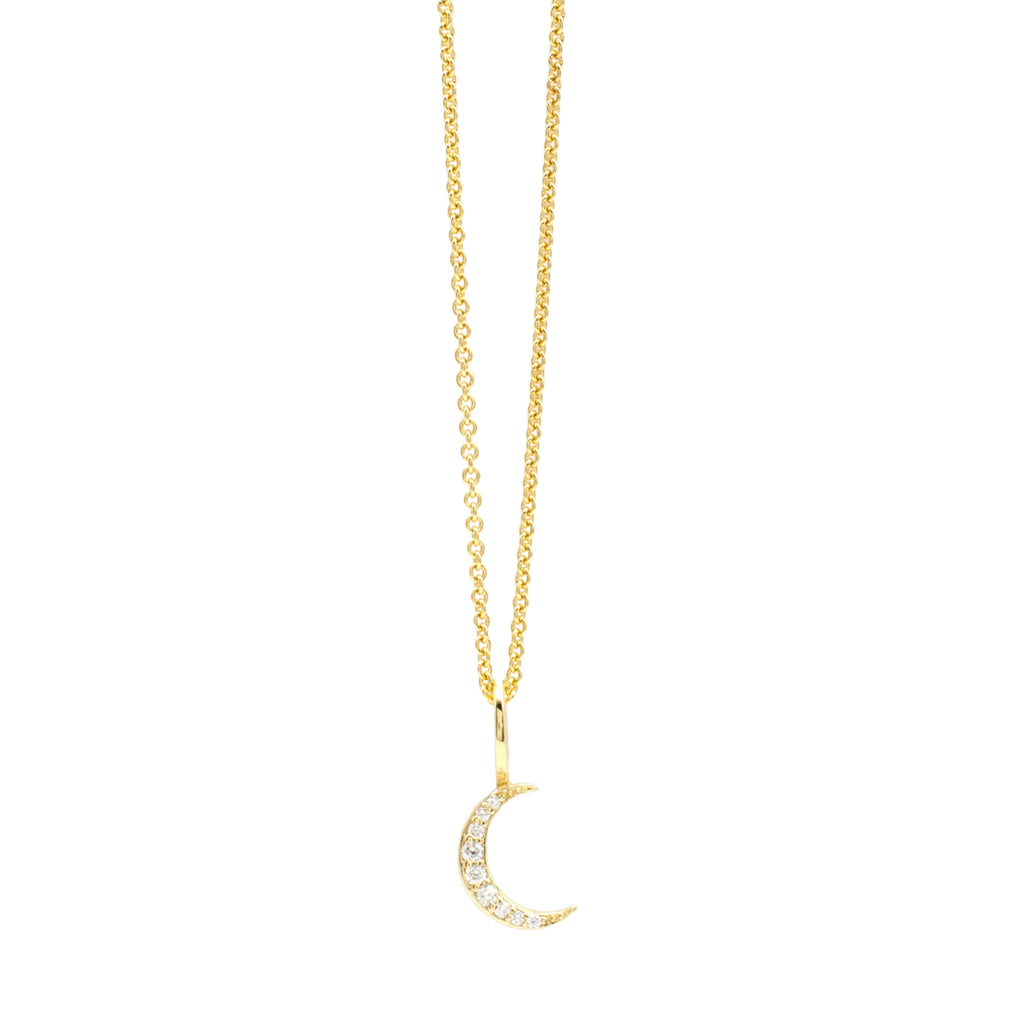 Diamond Moon Pendant