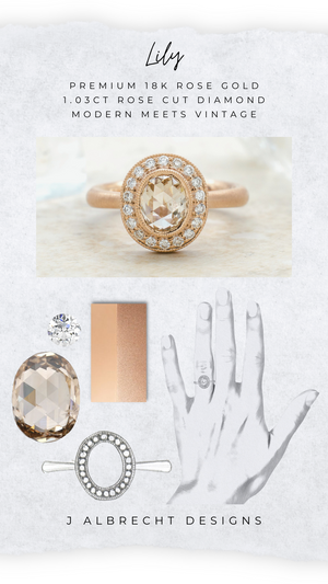 1.03ct Rose Cut Lilly Ring