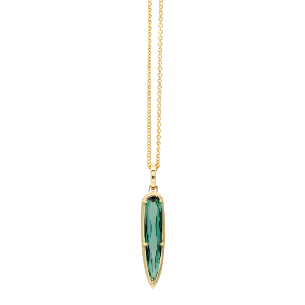 Tourmaline F Bezel Pendant
