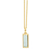 Aquamarine F Bezel Pendant