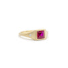 Rubellite Flat Top Ring