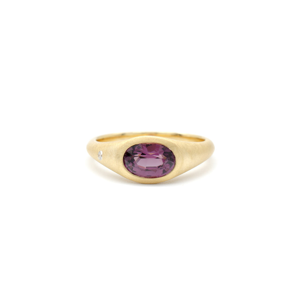 Merlot Spinel Flat Top Ring