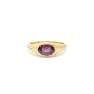 Merlot Spinel Flat Top Ring