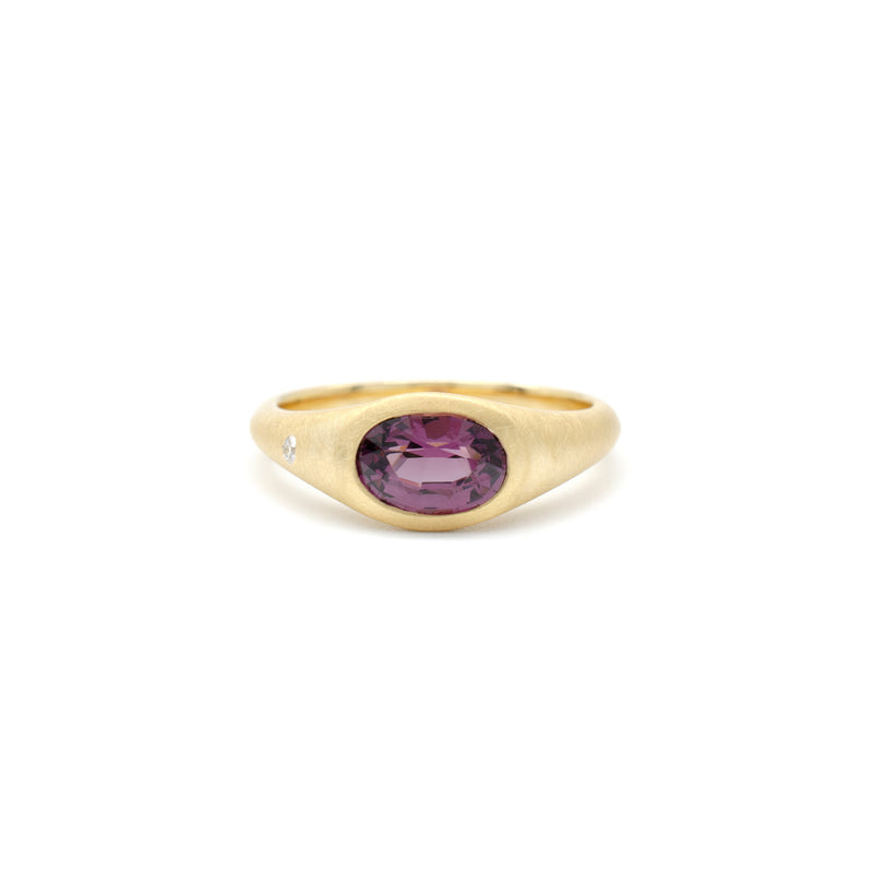 Merlot Spinel Flat Top Ring