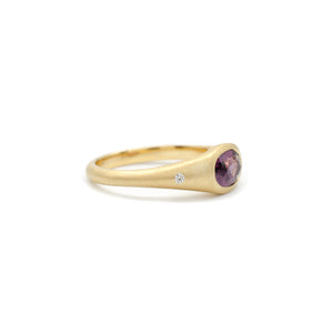 Merlot Spinel Flat Top Ring