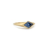 Cobalt Sapphire Flat Top Ring