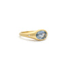 Denim Sapphire Flat Top Ring