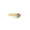 Lagoon Sapphire Flat Top Ring