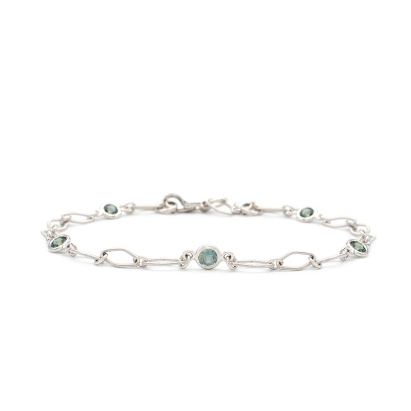 Teal Muse Bracelet White