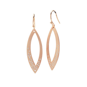 Galaxy Leaf Earrings in Rose