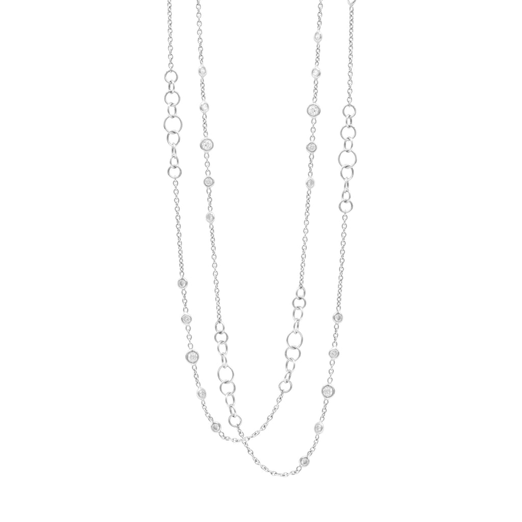 37 Inch Diamond Necklace White