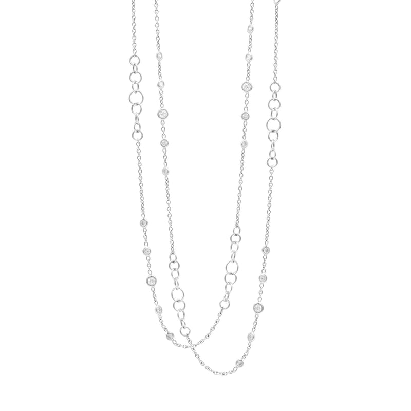 37 Inch Diamond Necklace White