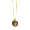 19mm Ancient Coin with Nike & Man-Headed Bull