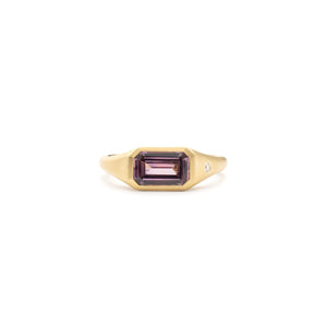Grape Sapphire Flat Top Ring