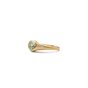 Oval Tourmaline Flat Top Ring