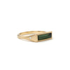 Rich Green Tourmaline Flat Top Ring