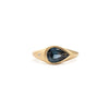 Navy Spinel Flat Top Ring