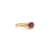 Oval Ruby Flat Top Ring