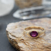 Oval Ruby Flat Top Ring