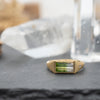 Bi-color Tourmaline Flat Top Ring