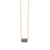 1.89ct Grey Sapphire Milgrain Necklace