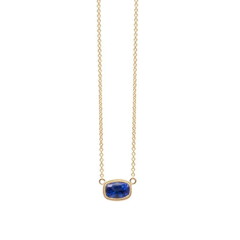 .89ct Tanzanite Milgrain Necklace