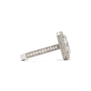 Milgrain Halo Ring