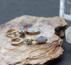 Aqua & Opal F Bezel Dangles