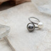 Two Pearl Twist Ring