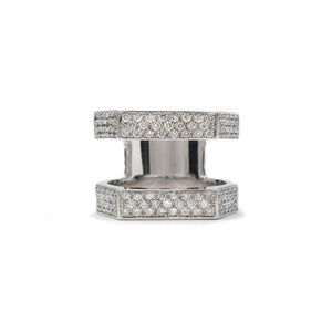 Diamond Pavé Hex Ring