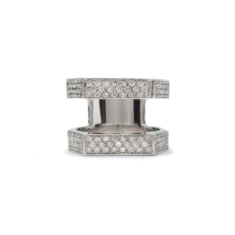 Diamond Pavé Hex Ring