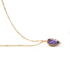 1.32ct Purple Pear Sapphire F Bezel Pendant