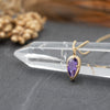 1.32ct Purple Pear Sapphire F Bezel Pendant