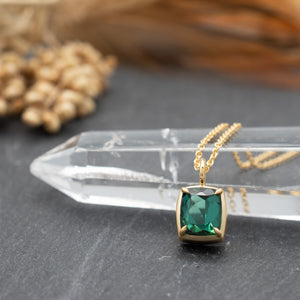 2.1ct Tourmaline F Bezel Pendant