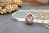 Dusty Pink Sapphire F Bezel Pendant