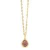 Dusty Pink Sapphire F Bezel Pendant