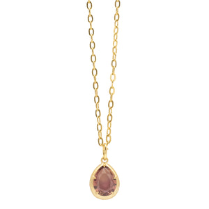 Dusty Pink Sapphire F Bezel Pendant