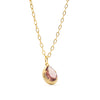 Dusty Pink Sapphire F Bezel Pendant