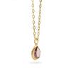 Dusty Pink Sapphire F Bezel Pendant