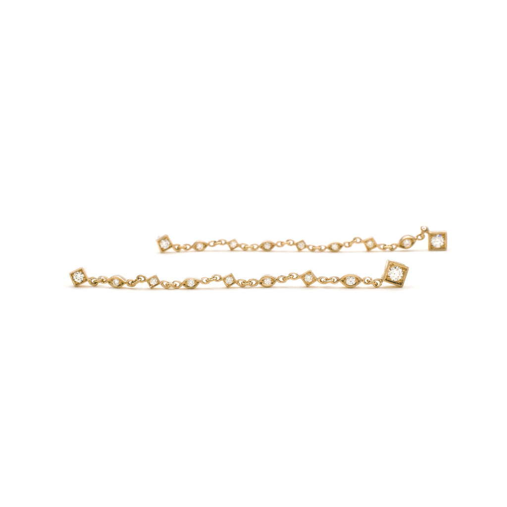 60mm Diamond Dangles in Yellow