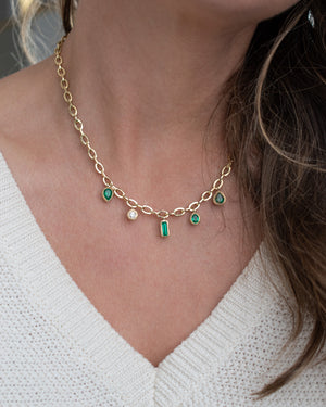 Emerald Apple Necklace