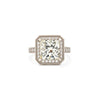 3.6ct Millgrain Halo Ring