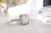 3.6ct Millgrain Halo Ring