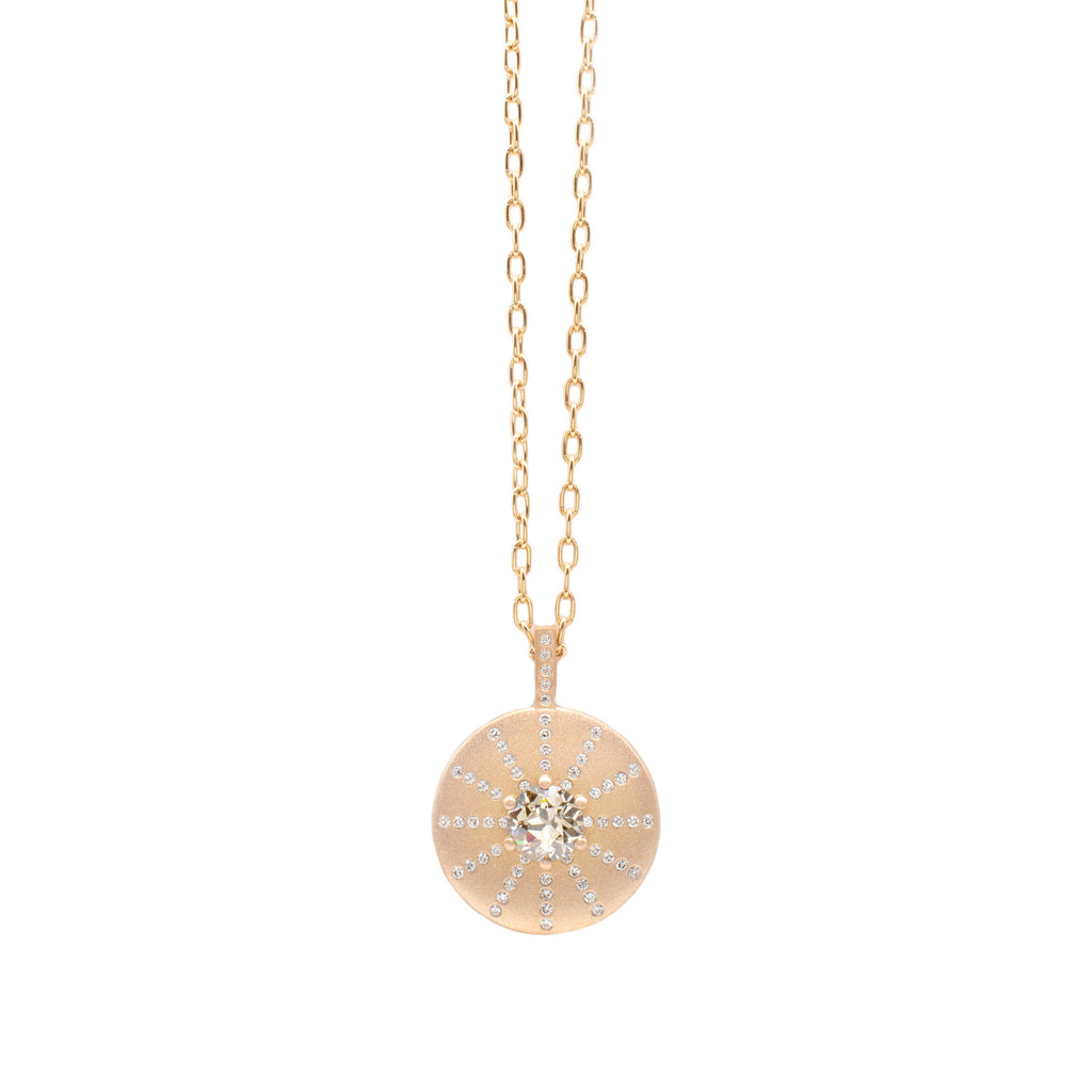 Sunburst Pendant in Rose