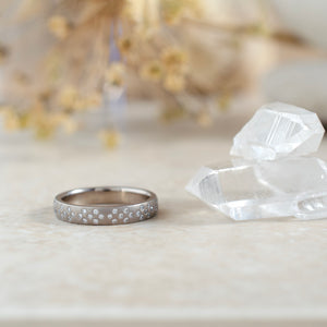 Wide Pattern Band White